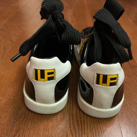 Jeffrey Campbell LF Pabst black and yellow trainers with black laces. Size 7 1/2 - Picture 7 of 7